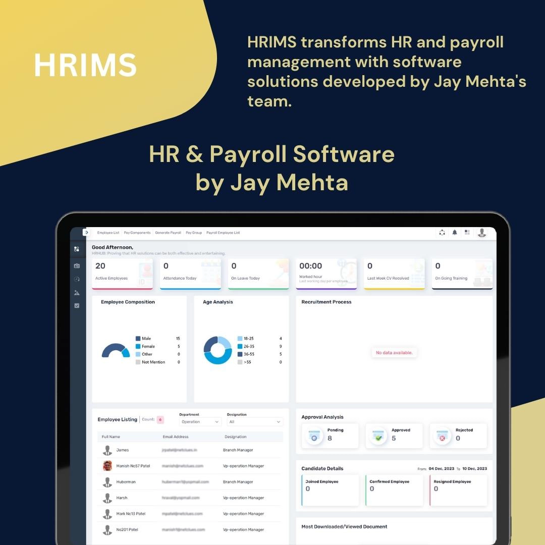HRIMS payroll software interface