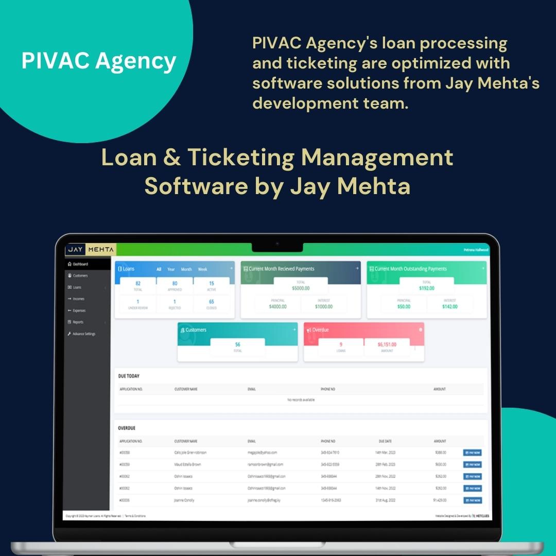 PIVAC Agency software interface