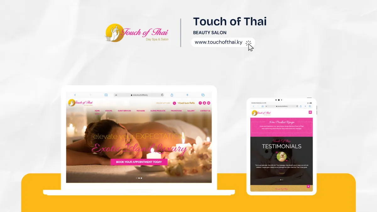 Touch of Thai's elegant website by Jay Mehta
