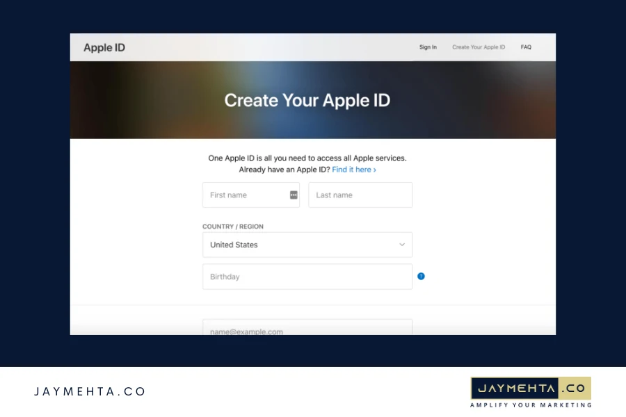 Create an Apple ID