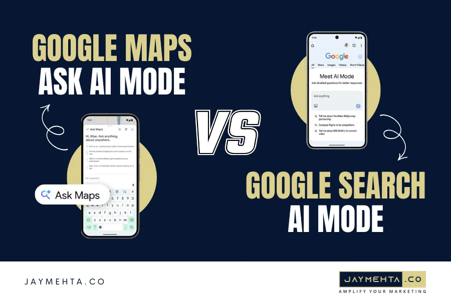 Google Maps Ask AI Mode vs Google Search AI Mode