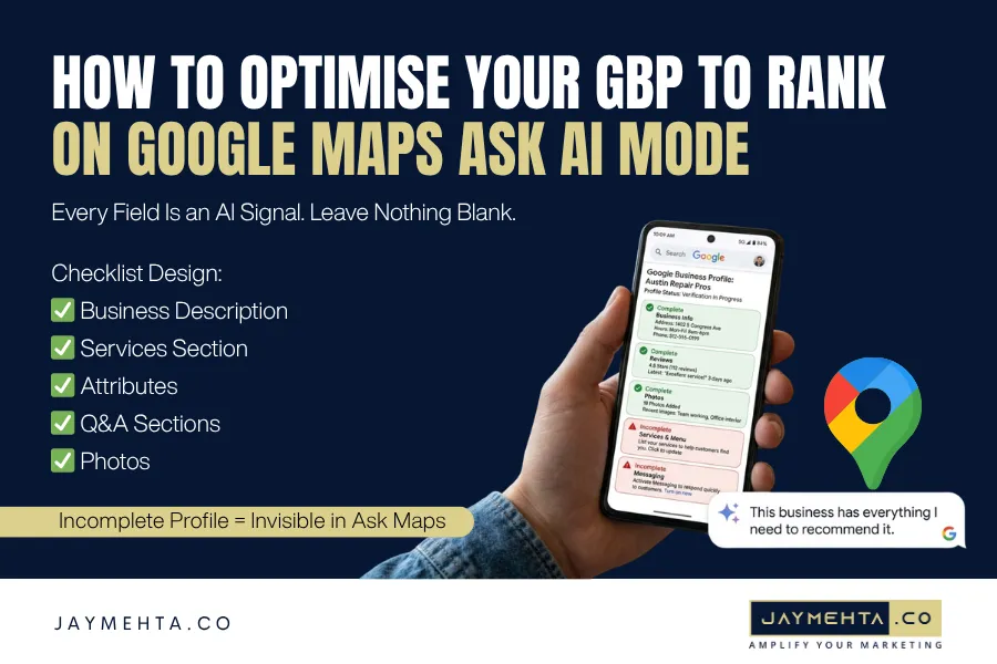 How to Rank on Google Maps Ask AI Mode in 2026 How to Optimise Your GBP to Rank on Google Maps Ask AI Mode