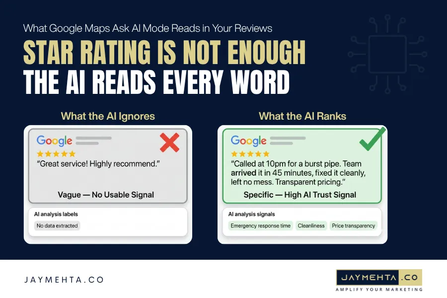 How to Rank on Google Maps Ask AI Mode in 2026 What Google Maps Ask AI Mode Reads in Your Reviews