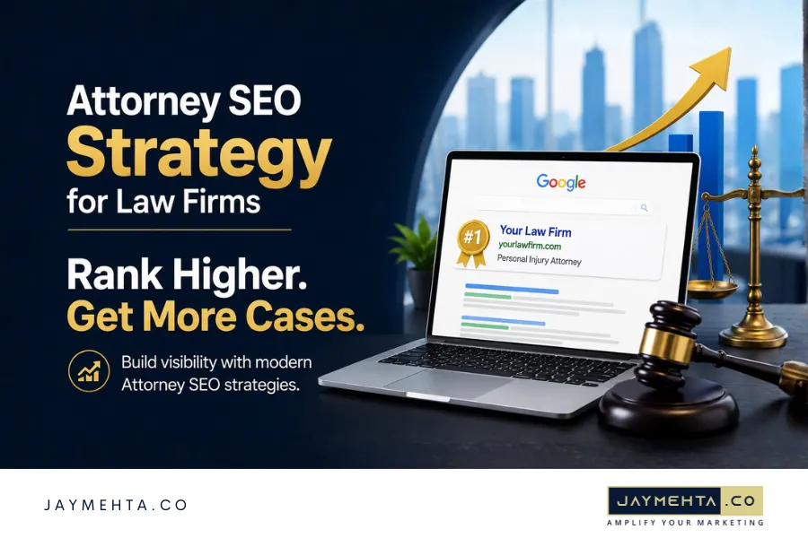Attorney SEO: How Law Firms Can Rank Higher on Google in 2026 Attorney reviewing law firm SEO strategy and Google rankings