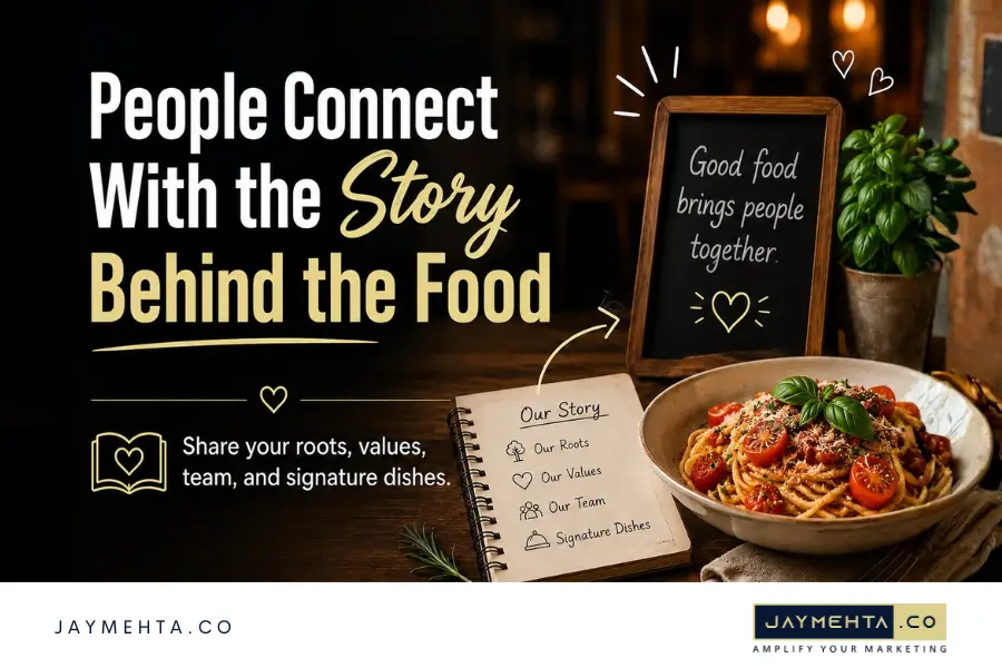 How to Create a Restaurant Website That Drives More Online Orders Restaurant about page showing chef story team photos and brand values