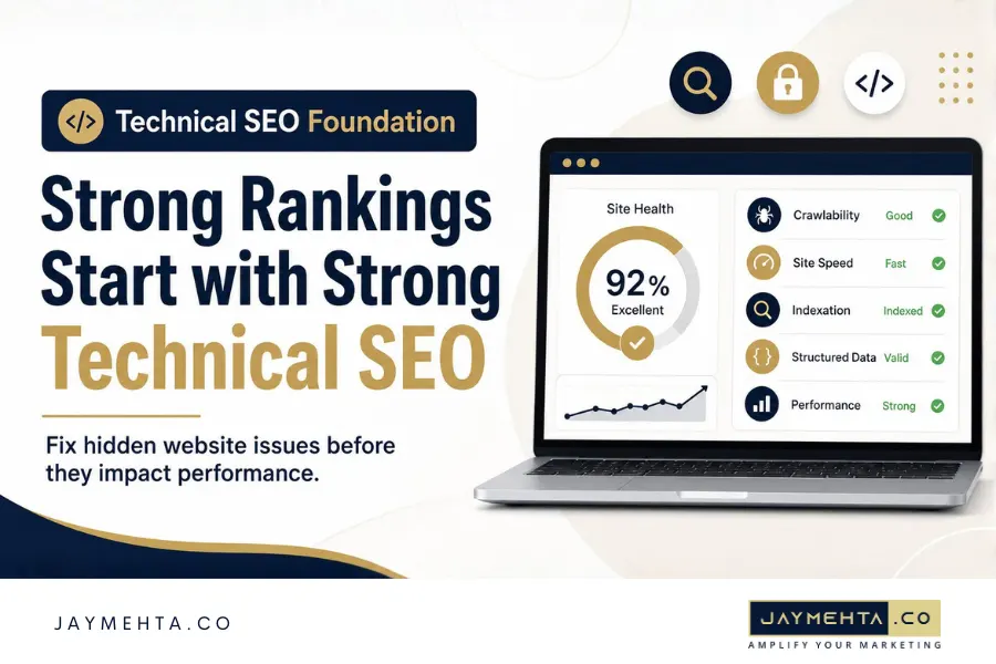 Technical SEO Services Explained for Business Owners Technical SEO dashboard showing website health metrics and optimization reports
